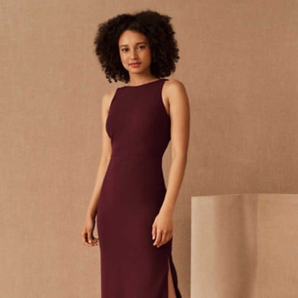 BHLDN London Crepe Bridesmaids Dress in Wine